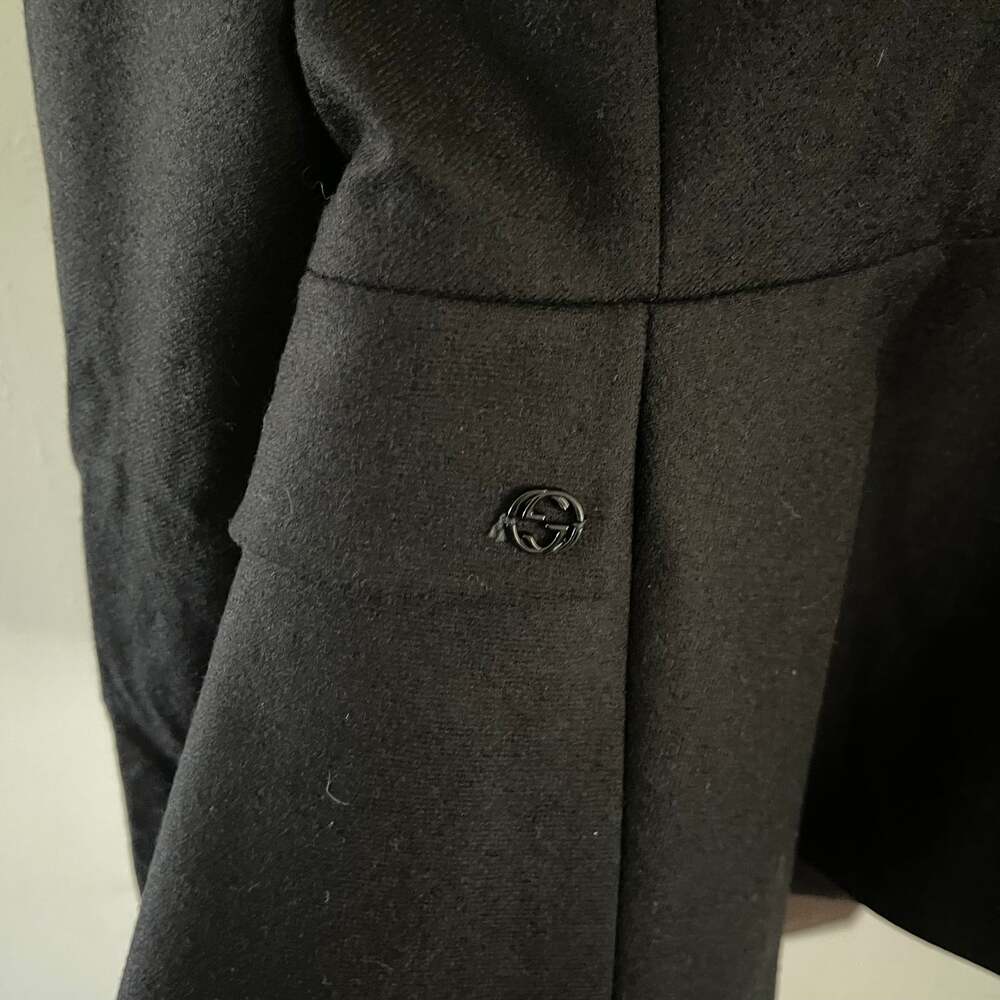 Gucci NWT Archival 2013 Black Wool Cashmere Peplum Blazer Jacket 46 IT US 10 - Picture 6 of 16